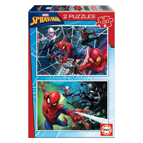 2x Puzzle 100 peças Spiderman