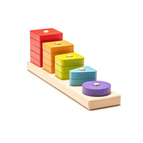 Cubika Ábaco Geométrico em Madeira - 16 peças