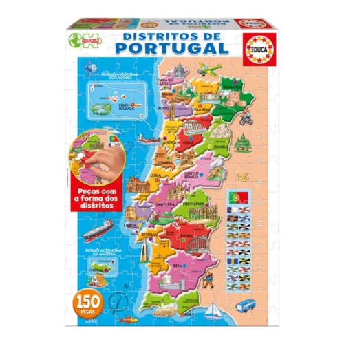 066d65ced931b656b510e9076b974f85.large Puzzle Junior Distritos Portugal 150