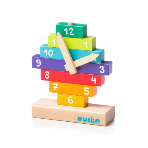 Cubika Relógio 10 peças de madeira