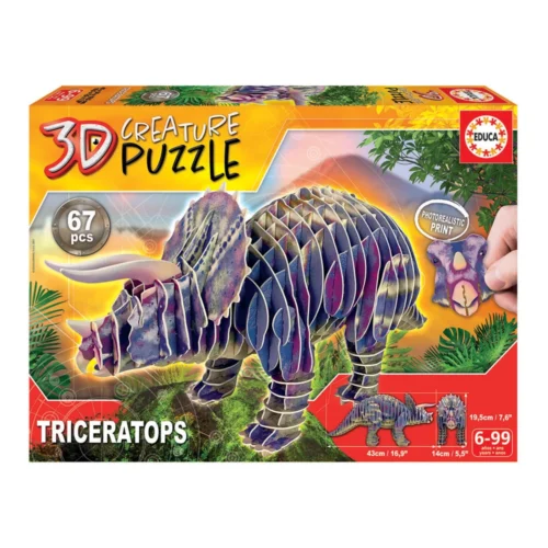 Educa 3D Creature Puzzle Triceratops