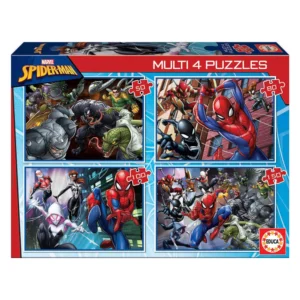 0e6e86a1f76c24eb3d99cdf40162a0a6.large 4 Multi Puzzles Spiderman 50-80-100-150 peças