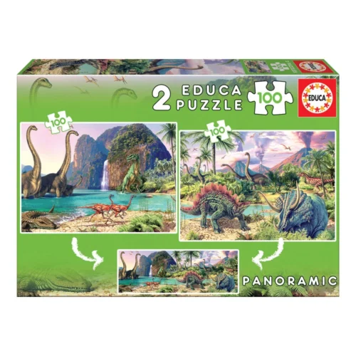 16ca6a12917843ff027659bf9c653393.large Puzzle Junior 2x100 Dino World