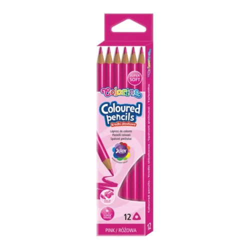 Pack 12 Lápis Cor Colorino Rosa