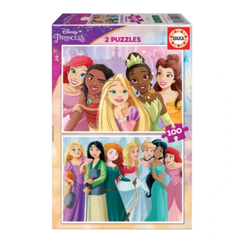 2 x Disney Princess Puzzle 100 peças para crianças