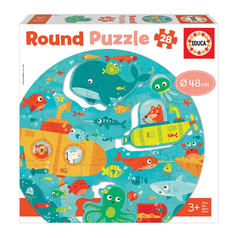 Round Puzzle 28 Peças No Fundo do Mar