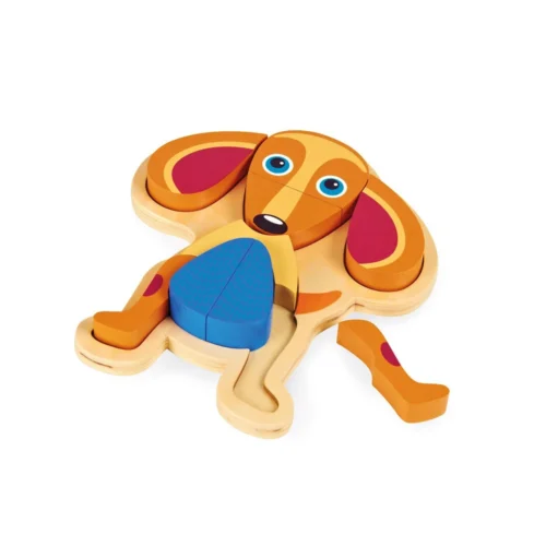 Oops Puzzle 3D Madeira 9 pçs Cão