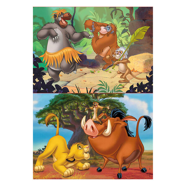2x Puzzle 20 Disney Animais