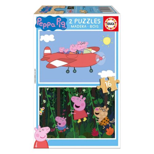ED17157 2x Super Puzzle 16 Madeira Peppa Pig