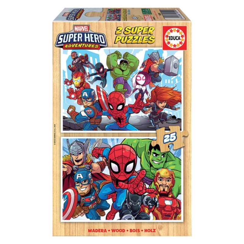 ED18599 2x Super Puzzle 25 Madeira Marvel