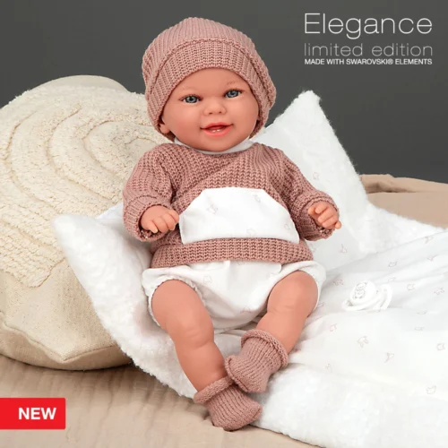 Elegance 35 cm Babyto rosa com almofada boneco peso