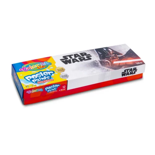 Caixa 12 Cores Pintura Colorino Disney Star Wars
