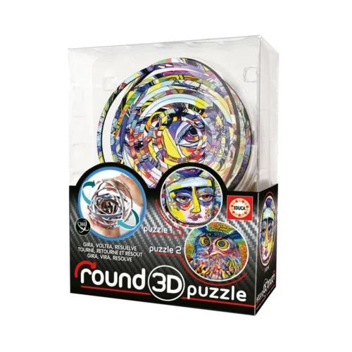 Round 3D Puzzle Abstract