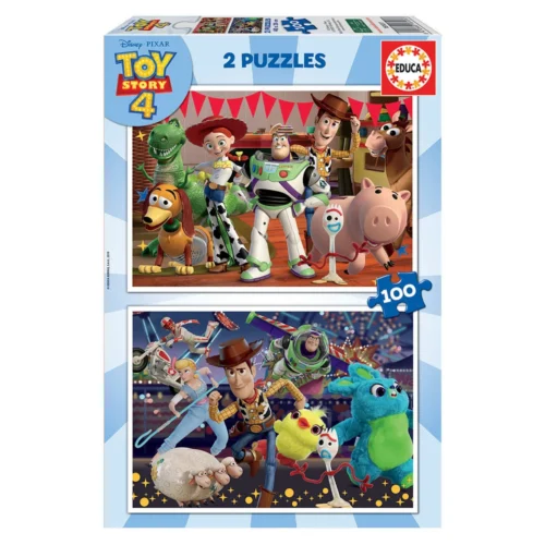 2x Puzzle 100 peças Toy Story 4 para crianças