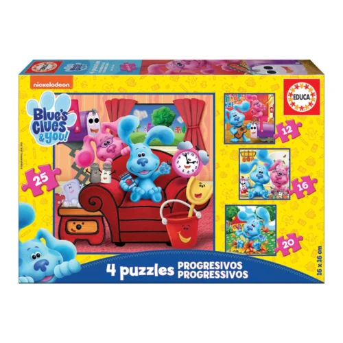 4x Puzzles Progressivos 12 -16  - 20 - 25 peças  Blue’s Clues