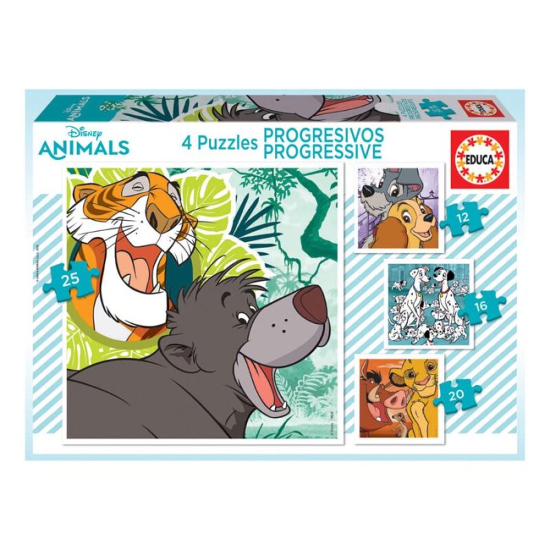 4x Puzzle Progressivo Disney