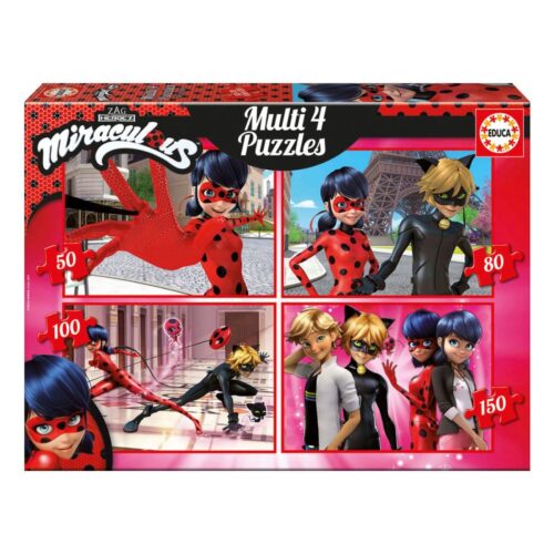 ED17466 4x Puzzles Progressivos Ladybug