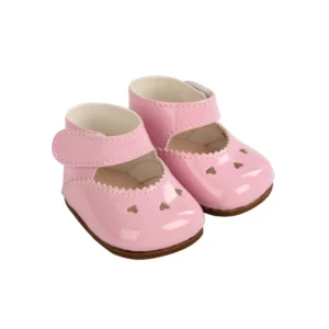 Conjunto de Sapatos Rosa Coração para Bonecos 45 cm