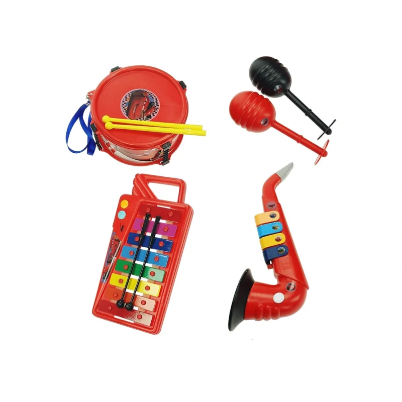 Reig Set Xilofone Tambor Saxofone + Maracas Cars