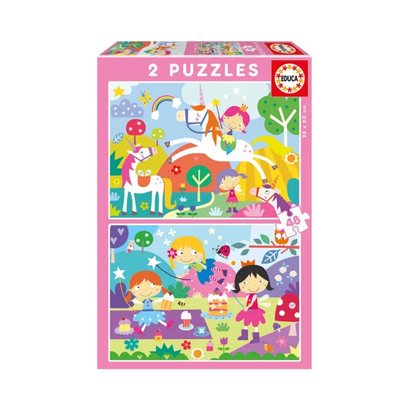 Puzzle Junior 2X48 Mundo de Fantasia