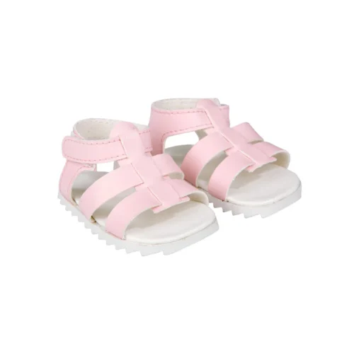 Conjunto de sandálias Reborn rosa para bonecos 40 cm