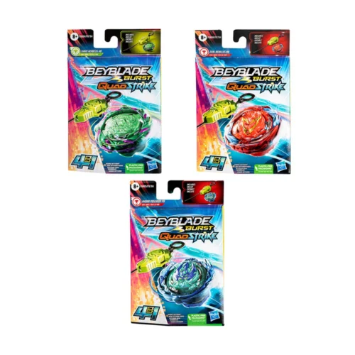 Beyblade Pião e Lançador Quadstrike Sort.