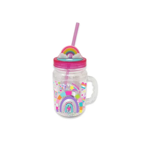 Caneca Palha Divertida Rainbow