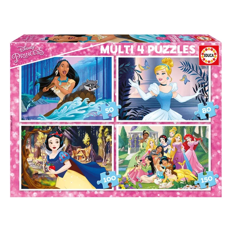 62d02e35c38ebd18f1f4665bf1196377.large 4x Puzzle Progressivo Princesas Disney 15-150 peças