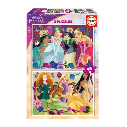 2x Puzzles 48 peças Princesas Disney