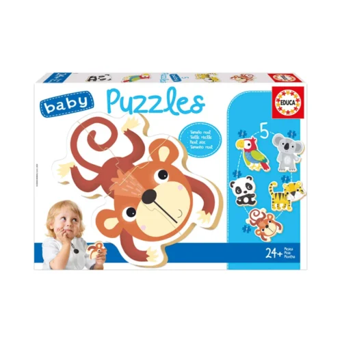 Educa 5 Puzzles para Bebês: Fauna Selvagem