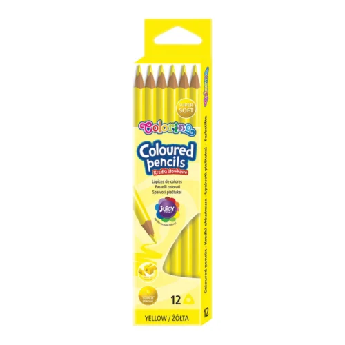 Pack 12 Lápis Cor Colorino Amarelo