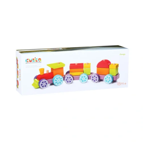 Cubika Comboio Express em Madeira — 15 Peças