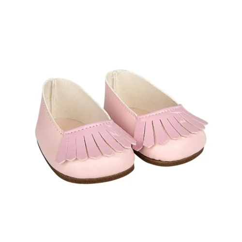 Conjunto de Sapatos Rosa com Franja para Bonecos de 45 cm