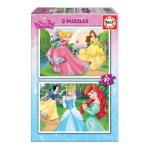 78ee6871d4708cf749aa98c36e3573f8.large 2x Puzzles de 20 peças Princesas Disney