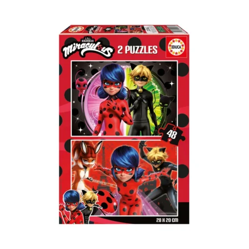 2x Puzzles 48 peças Ladybug