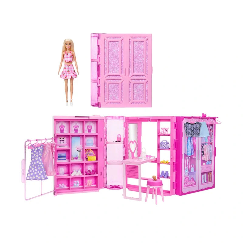 Barbie Boneca Armário de Sonho e Roupa