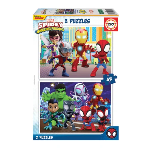 2x Puzzles 48 peças Spidey Amazing Friends