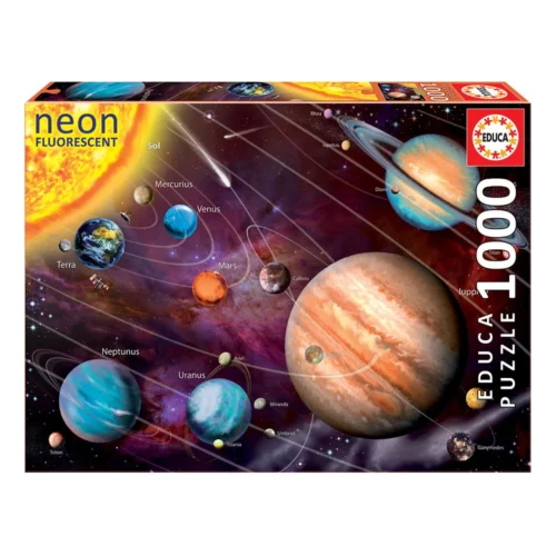Puzzle Educa 1000 peças Neon Sistema Solar