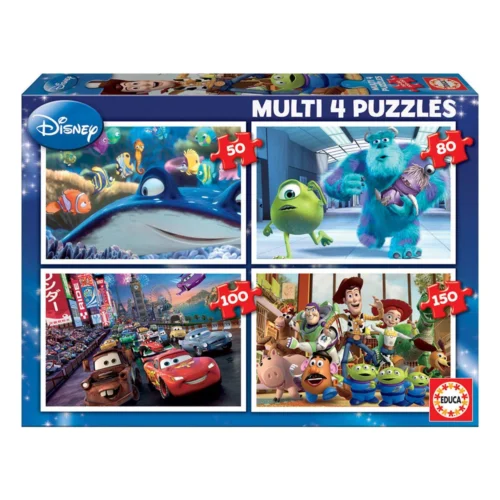 4x Puzzles Progressivos Disney Pixar