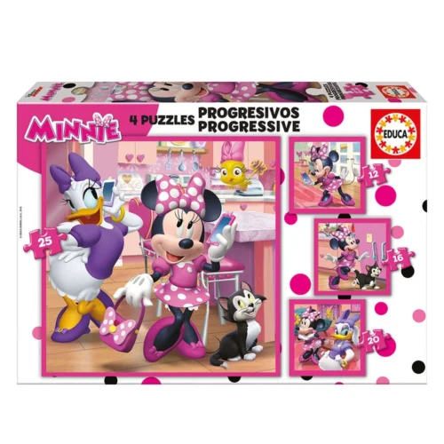 4x Puzzles Progressivos Minnie Happy Helpers