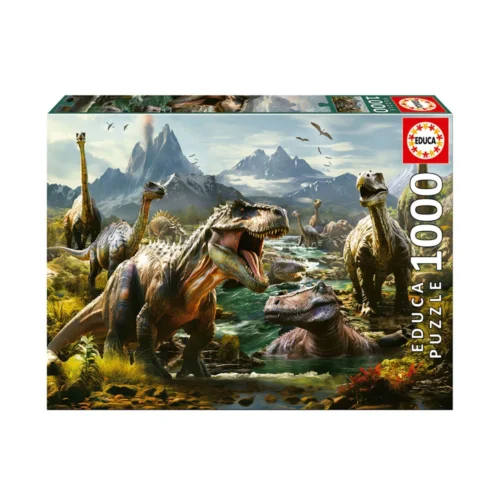 Puzzles 1000 peças Educa Dinossauros Ferozes
