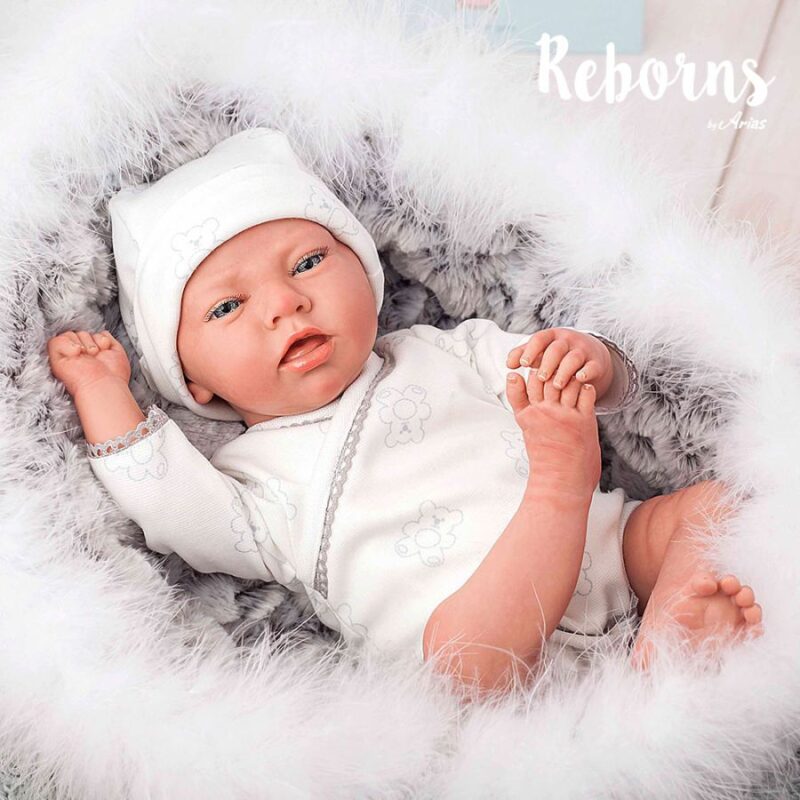 AR98048 Arias Reborns 40 cm Noel com Alcofa e Peluche