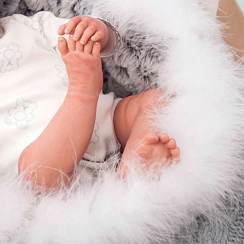 AR98048_2 Arias Reborns 40 cm Noel com Alcofa e Peluche