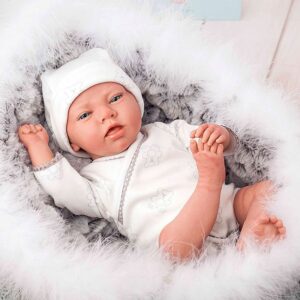 AR98048_3 Arias Reborns 40 cm Noel com Alcofa e Peluche