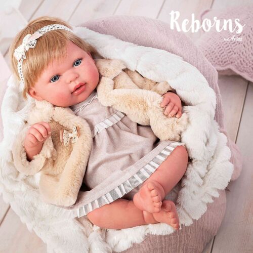 Arias Reborns 45 cm Leire com Manta e Peluche