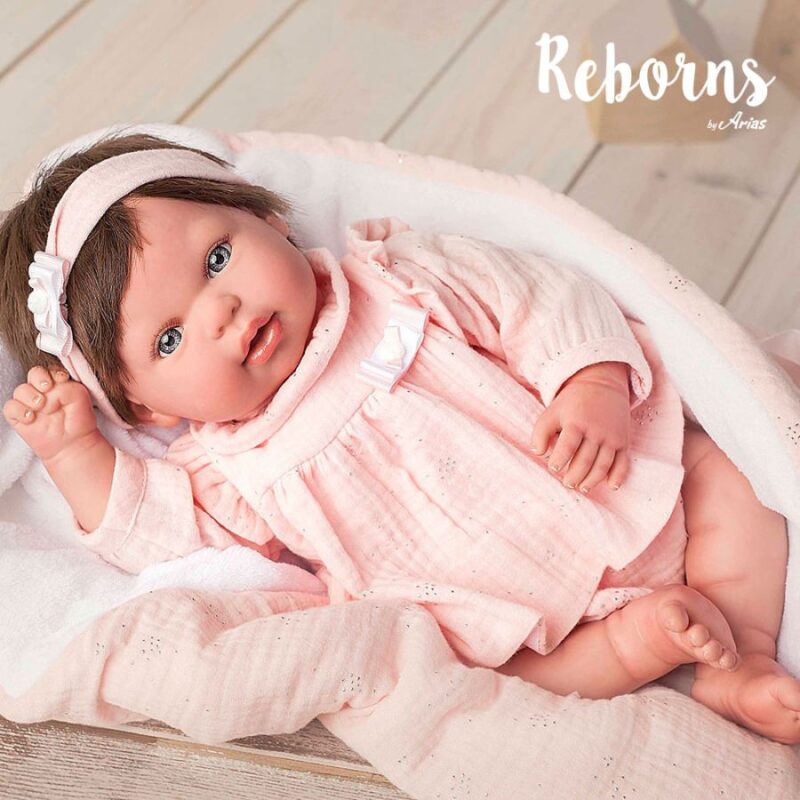 AR98067 Arias Reborns 45 cm Valentina com Manta e Peluche
