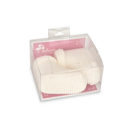 Conjunto de pantufas bege para bonecos de 40-45 cm