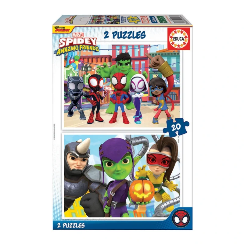 2x Puzzles 20 peças Spidey Amazing Friends