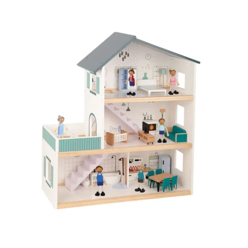 Casa Grande de Bonecas Madeira 31 pcs 3+