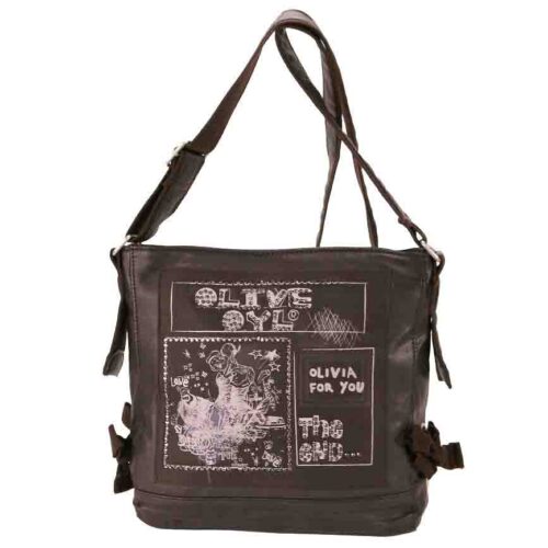 Bolsa Tiracolo Olívia Palito Castanha 28.5 cm